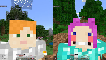 出会ったばかりの頃のニラ子と根岸。最初期は画面分割で窮屈な生活を送っていた。