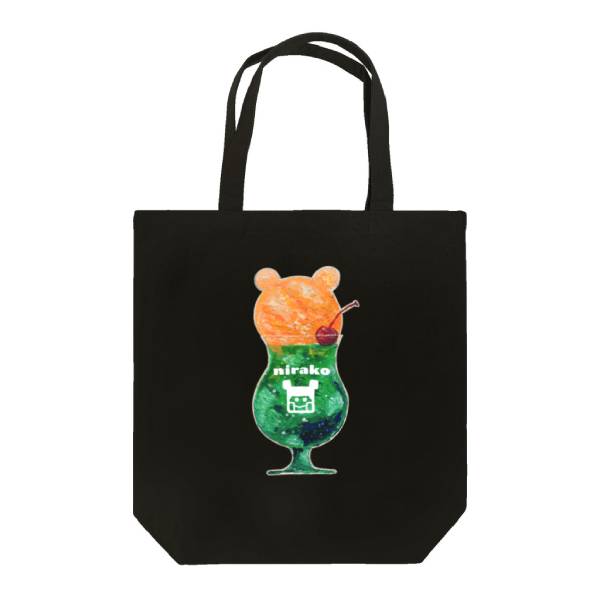 ニラ型クリームソーダのトートバッグ